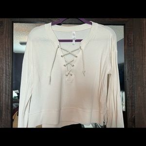 Cream Long Sleeve Top